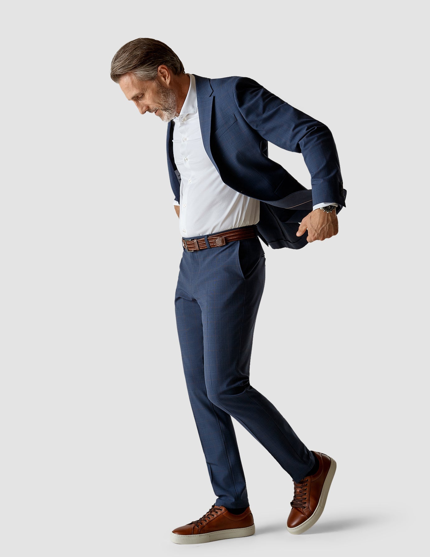 Essential Blazer Regular Royal Blue Check